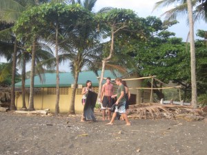 Cleaning up the beach 